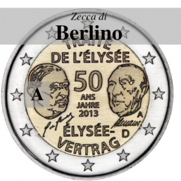 Alemania 2013 - 2 euros 50 del Tratado del Elíseo - acuñación A