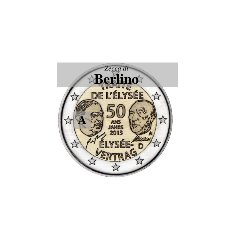 Alemania 2013 - 2 euros 50 del Tratado del Elíseo - acuñación A