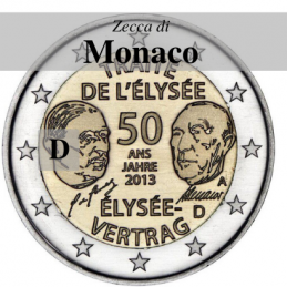 Germany 2013 - 2 euro 50th of the Elysée Treaty - mint D