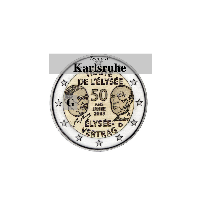 Alemania 2013 - 2 euros 50 del Tratado del Elíseo - ceca G.