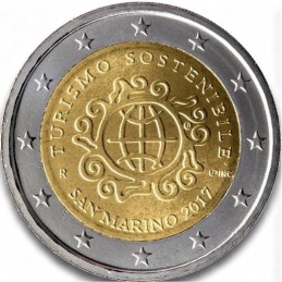 San Marino 2017 - 2 euro commemorativo anno internazionale del turismo sostenibile.
