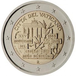 Vaticano 2014 - 2 euro commemorativo 25° anniversario della caduta del muro di Berlino.
