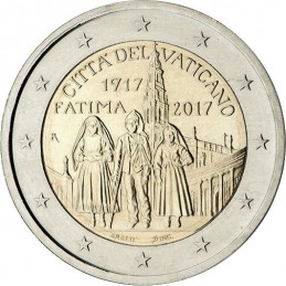 Vaticano 2017 - 2 euro commemorativo 100° anniversario delle apparizioni della Madonna di Fatima.