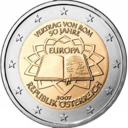 Austria 2007 - 2 euro commemorativo 50° anniversario della firma del Trattato di Roma.