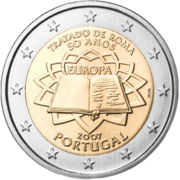 Portogallo 2007 - 2 euro commemorativo 50° anniversario della firma del Trattato di Roma