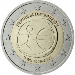 Austria 2009 - 2 euro commemorativo 10° anniversario dell'Unione Economica e Monetaria.