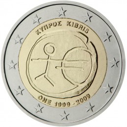 Cipro 2009 - 2 euro EMU 10° Anniversario Euro