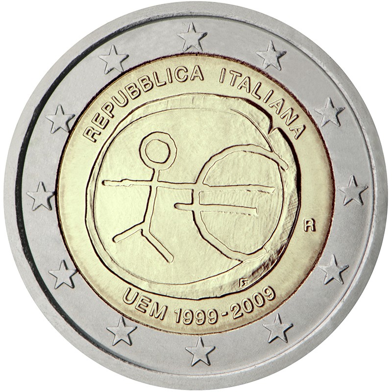 Italie 2009 - 2 euros Euro 10e anniversaire de l'UEM
