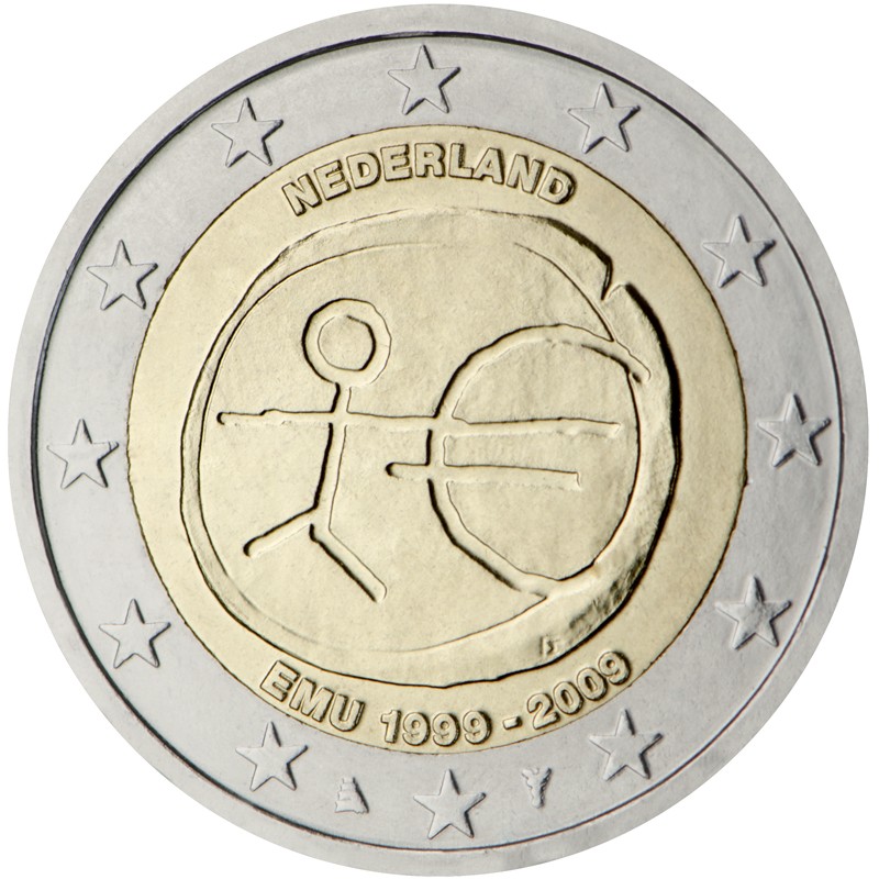 Olanda 2009 - 2 euro commemorativo 10° anniversario dell'Unione Economica e Monetaria