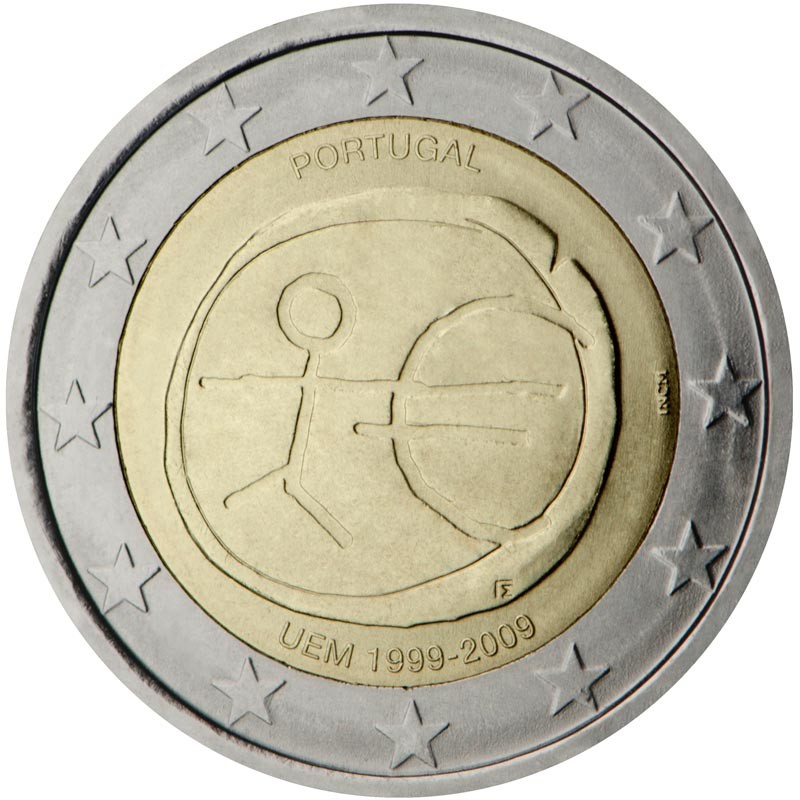 Portogallo 2009 - 2 euro commemorativo 10° anniversario dell'Unione Economica e Monetaria