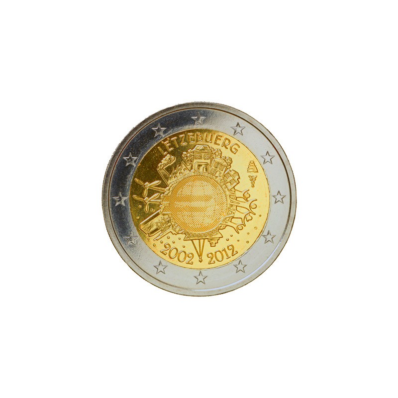 Lussemburgo 2012 - 2 euro 10° Euro Moneta