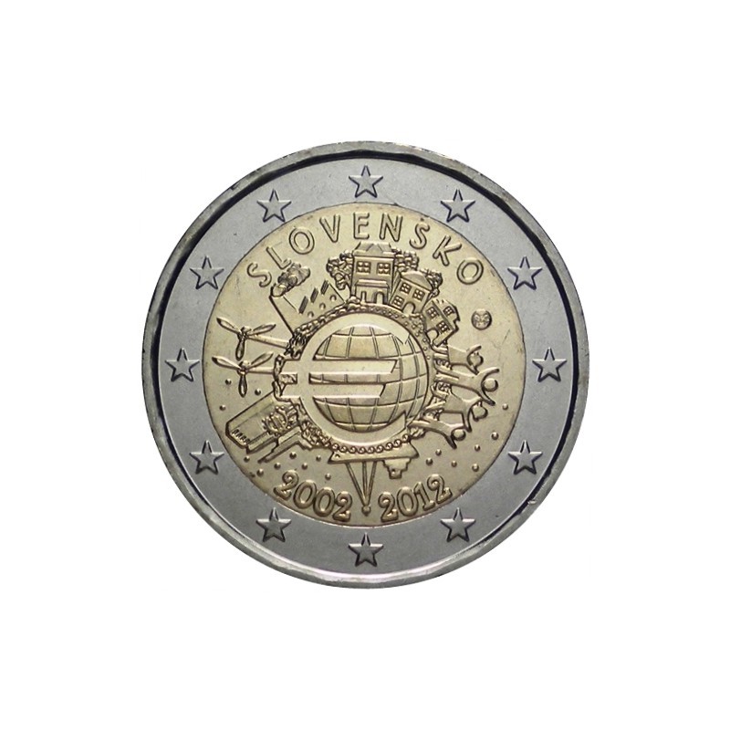Slovacchia 2012 - 2 euro 10° Euro Moneta