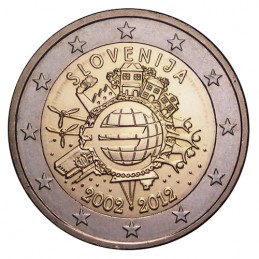 Slovenia 2012 - 2 euro 10° Euro Moneta
