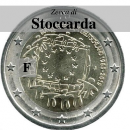 Germania 2015 - 2 euro commemorativo 30° anniversario della Bandiera Europea - zecca di Stoccarda F