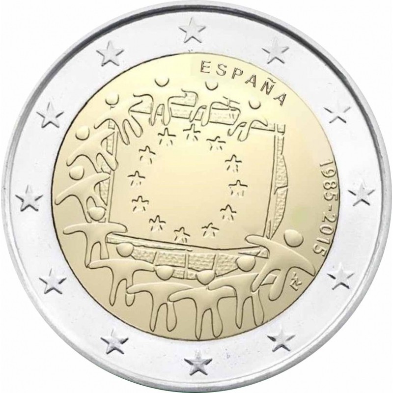 Spagna 2015 - 2 euro commemorativo 30° anniversario della Bandiera Europea