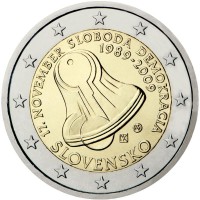 2 euro commemorativi singoli, dal 2009 ad oggi della Slovacchia